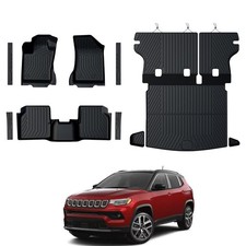 Floor Mats for Jeep Compass 2017-2026, All Weather Floor Mats Cargo Liner wit...