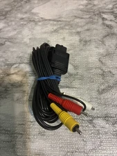 OEM Gamecube AV Cable Black Connector RCA Video Also Works For Snes & N64 TESTED