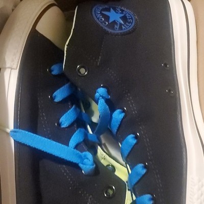 CONVERSE All Star CT Street Mid Black Blue Men's Mid Top Lace Up Sneakers