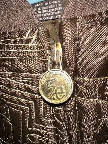 VTG Five Elementz Bomber Jacket Money Escalade Embroidered Logo Rap Hip Hop 2XL image 5