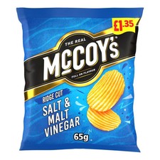 McCoy's Salt & Malt Vinegar Crisps 65g PMP - from Giant Bradley's Sweet Shop
