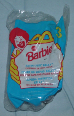 McDonald's Happy Meal Toy Barbie Eatin' Fun Kelly Doll High Chair #3 1998 NIP