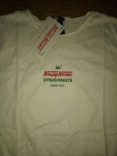 KRISPY KREME DOUGHNUTS- WOMEN'S SHIRT-NEW-TAGS-WHITE-SIZE LARGE