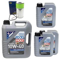 MotoröL Set Leichtlauf 10W-40 Liqui Moly 8 Liter + ÖLfilter FüR Ssangyong Musso