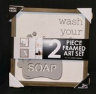 2-Piece Framed Art Set Decorative Wall Pictures * Brand New! * 12" X 12" Each — photo 3