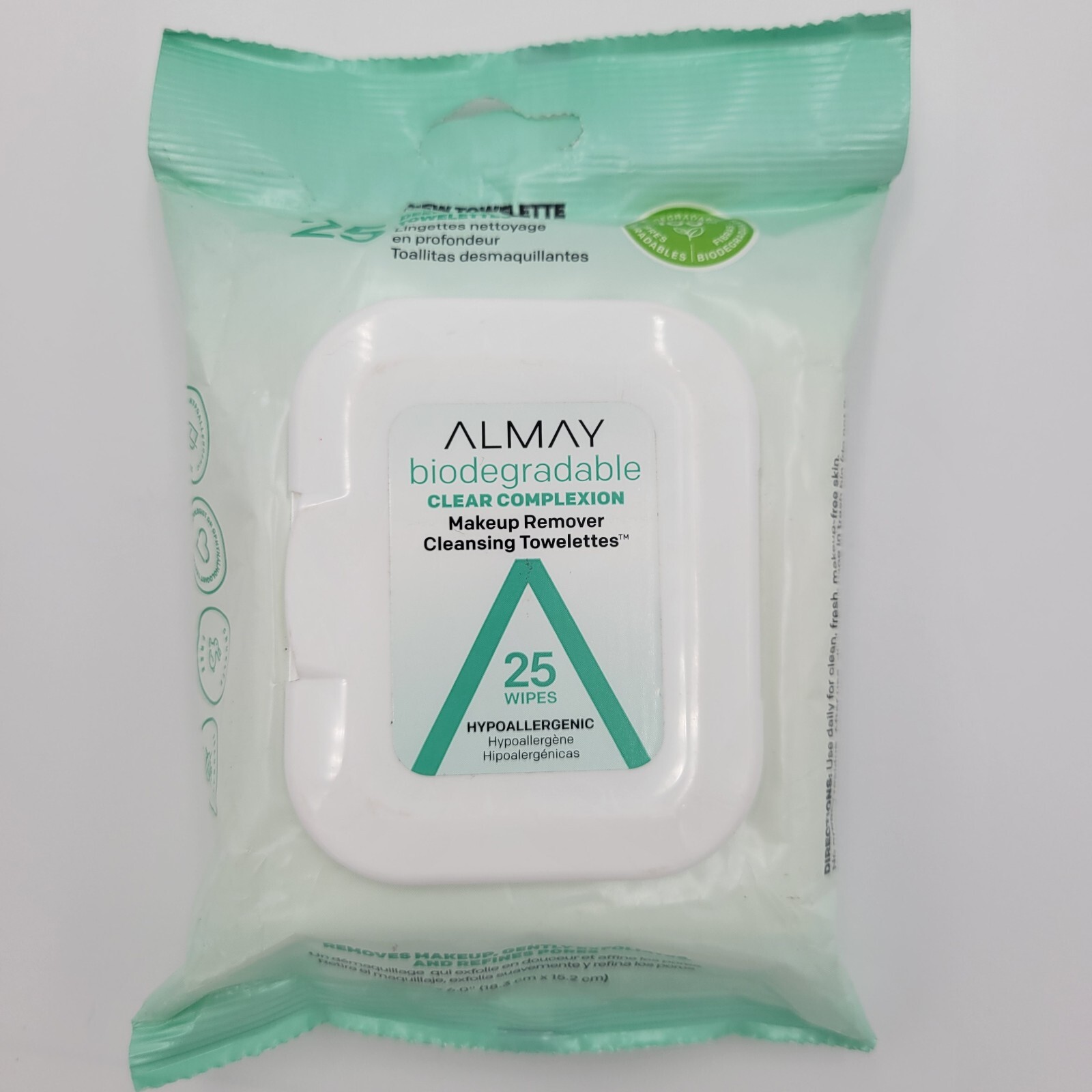 Almay Cleansing Towelettes Wipes Makeup Remover HYPOALLERGENIC 25 count