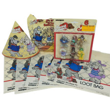 VINTAGE TONKA POUND PUPPIES PARTY FAVOR LOT LOOT BAGS CANDLES BALLOONS  HAT