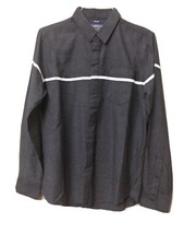 American Rag Men’s Long Sleeve Casual Collar Shirt Black Collar Size Medium