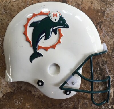 Miami Dolphins Football Helmets Vintage Vintage 1970s Miami Dolphins  Riddell Kra Lite Football Helmet Ex Lamp