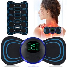 5Pcs Portable Mini Electric Neck Back Massager Cervical Massage Patch Stimulator
