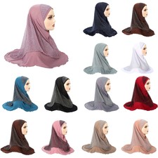 Islamic Arab One Piece Amira Hijab Muslim Women Head Scarf Shawl Wrap Stoles