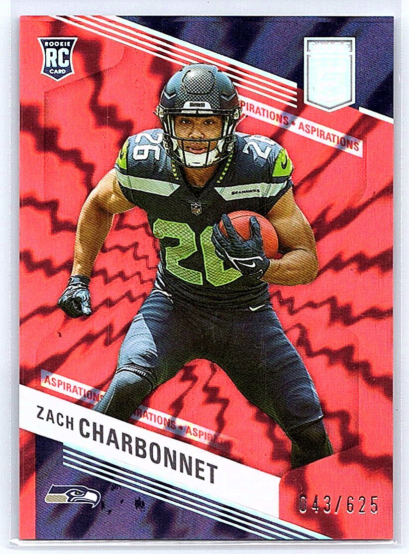 2023 Donruss Elite #199 Zach Charbonnet Aspirations Shimmer #/625