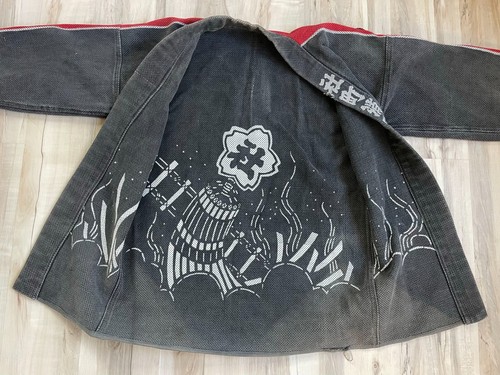 VTG Japanese Fire Brigade Member Hanten Kimono Jacket Handcrafted Chief Cotton - Picture 7 of 13