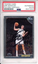 SIGNED 1998 98/99 Topps Chrome Dirk Nowitzki Rookie RC PSA DNA COA AUTOGRAPH HOF