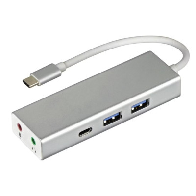 Hama USB-C 3.1 Gen 1 Hub Type C auf USB-C + 2x USB-A + 3.5mm - Verteiler - NEU