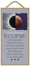 Advice from an Eclipse Inspirational Wood Nature Sign Plaque Made in USA