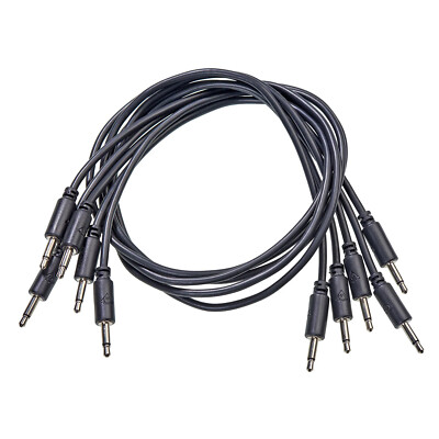Black Market 60'' 3.5mm Modular Synthesizer Patch Cable - 5-Pack, Black