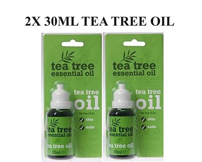 2 Teebaum ätherisches Öl Antiseptikum Anti Pilz Haut Nagel 30ml Flasche