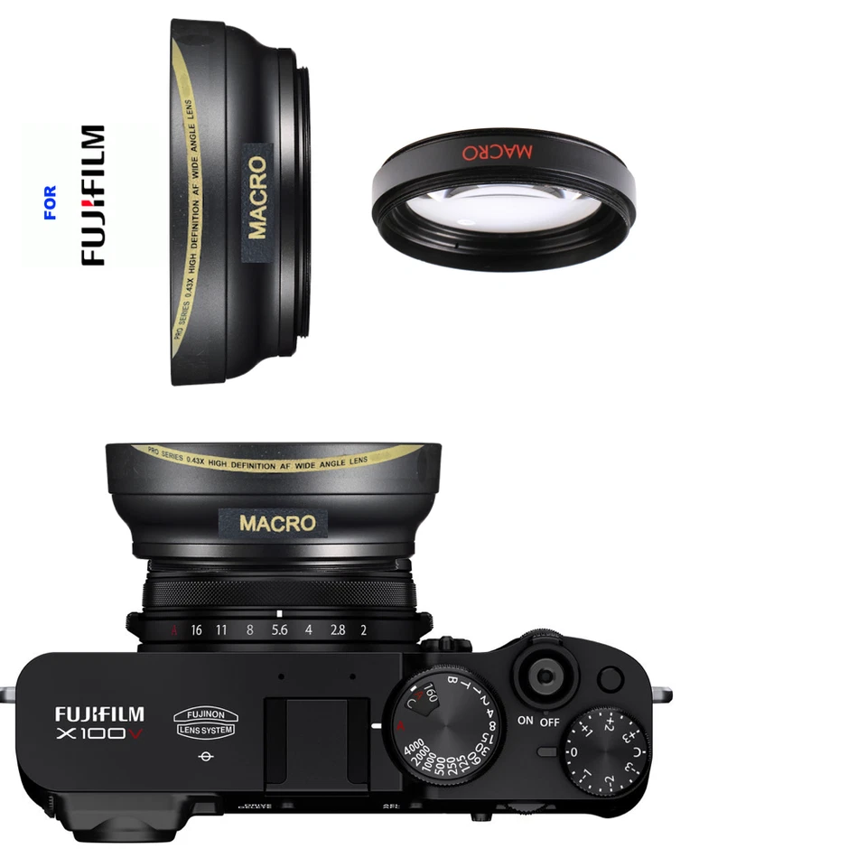 2X TELE CONVERSION LENS HD WIDE ANGLE LENS MACRO FILTERS FOR FUJIFILM X100VI - Image 3 of 4