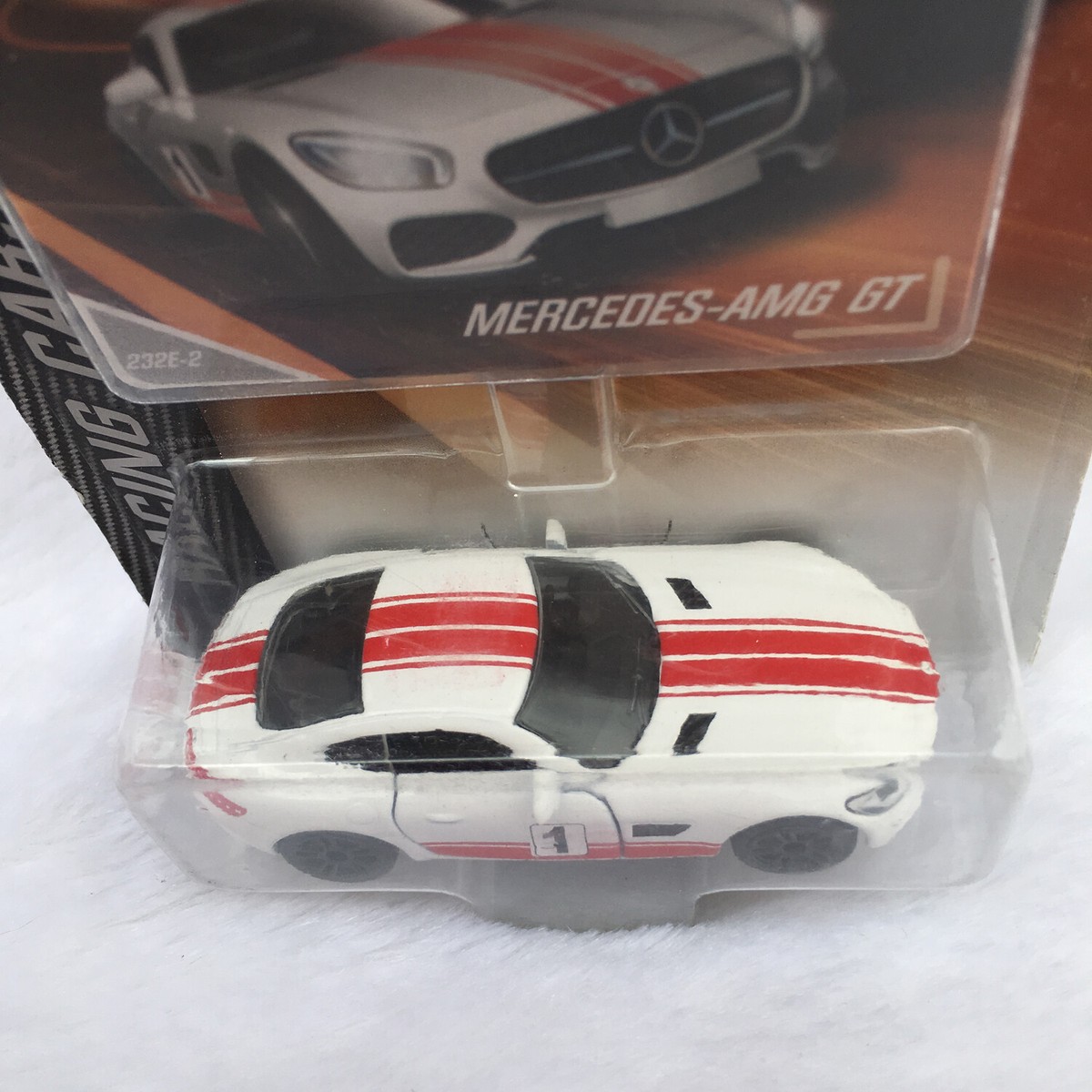 Majorette Mercedes Benz AMG GT no.1 White / Red Stripes 1:60