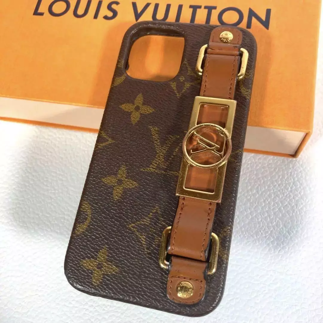 Brown Monogram LV Repurposed iPhone Case