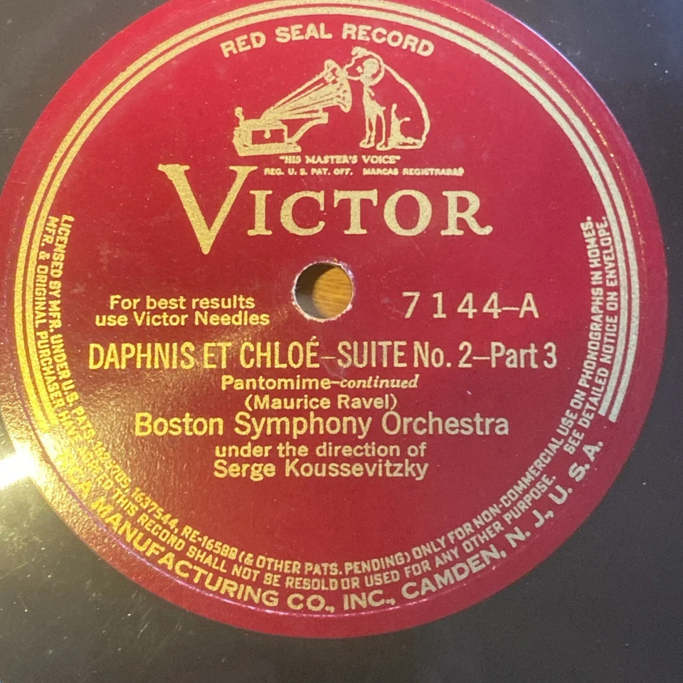 1928 CLASSICAL 12" 2 x discs 4 parts 78 rpm SERGE KOUSSEVITZKY - BOSTON S.O. E - Image 3 of 4
