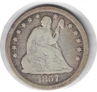 1857 SEATED LIBERTY QUARTER TYPE 2.
