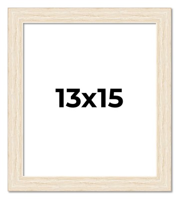 13x15 Frame White Real Wood Picture Frame Width 1.5 inches | Interior Frame Dept
