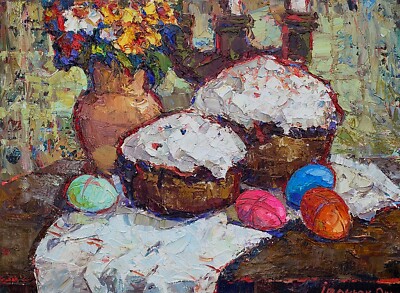 Oil Painting Easter Kalenyuk O. Unframed Original Home Decor Art nKalen1205
