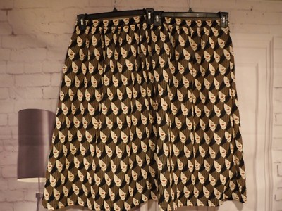 Frock Shop Faces in Skirt Black Multi-Colored Sz 3X Retro Plus Size MSRP $78