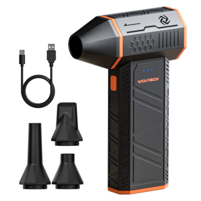 WOLFBOX MF50 Electric air Duster 110000RPM Brushless 3 Speed Turbo Fan Jet Fan