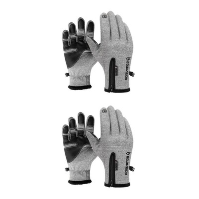  2 Stück Fahrradhandschuhe, Touchscreen-Handschuhe, wasserdicht, warm,