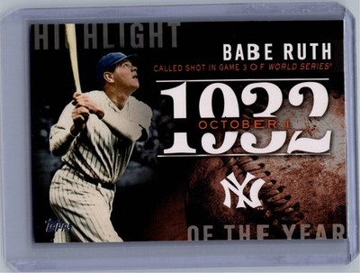 2015 Topps Highlight of the Year #H-3 Babe Ruth NM+