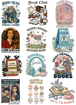 Bookworm, Reading, Book Lovers Sticker Sheet, Planner Stickers, Journal Sticker