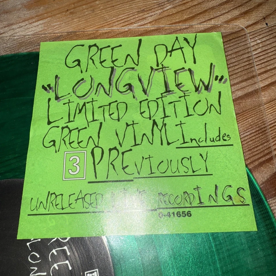 Green Day 1994 ‘Longview’  10” Vinyl, Green, Limited Edition, US - Image 3 of 4