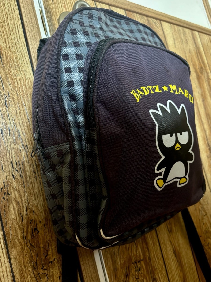 Y2K Sanrio Badtz-Maru Mini Backpack Rare Vintage Goth Plaid 