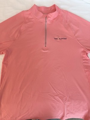 Levelwear THE PLAYERS Championship 1/4 Zip Pullover Men s M Coral Golf TPC Sawgr