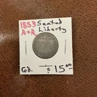 1853 Seated Liberty Quarter Arrows & Rays