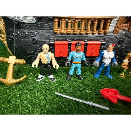 Fisher Price Toy Pirate Ship (2006). Imaginext Mattel Adventures Retired Figures - Picture 3 of 13