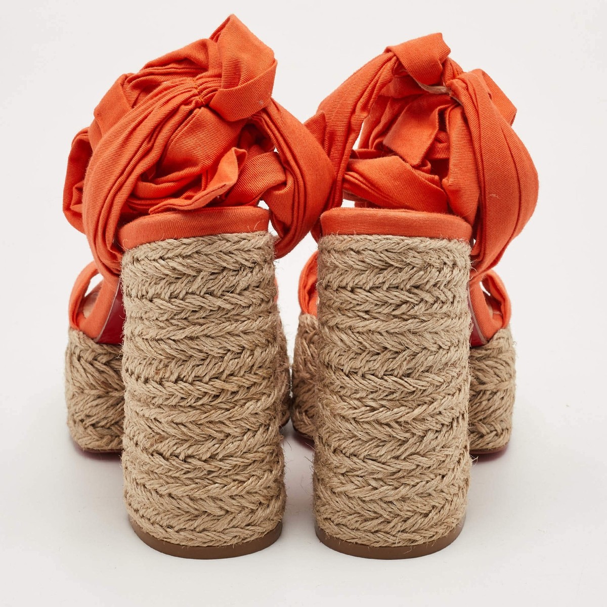 Christian Louboutin Mariza du Desert Size 37 Orange Canvas