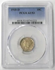 1918-D AU-53 MERCURY DIME - NICE COIN - PCGS GRADED - SEE PICTURES