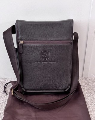 Vtg Rocky Mountaineer Leather MessengerBag With Dust Bag Brown EUC
