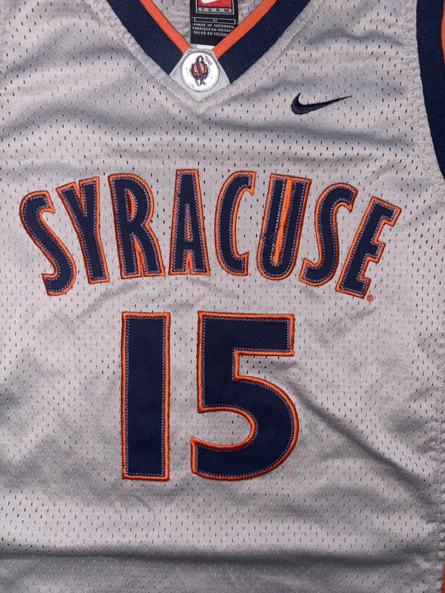 Vintage Nike Syracuse Carmelo Anthony #15 Grey Basketball Jersey