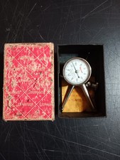 Vintage Starrett No.196 Back Plunger Dial Indicator .001 Jeweled With Box/Acc.