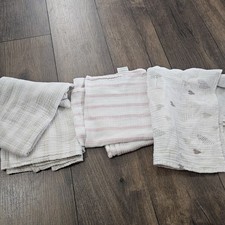 Lot of 3 Aden and Anais Muslin Baby Swaddle Blankets