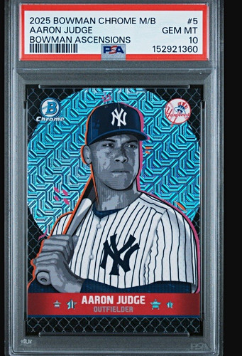 Topps 2025 Bowman Chrome Bowman Ascensions Aaron Judge Yankees BA-5 Mojo PSA 10