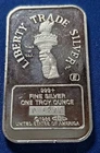 A 1986 Engelhard 1oz .999 Silver Bar Liberty Trade Silver MTB, RARE!