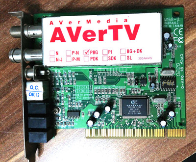 AVerMedia AVerTV PCI TV-Karte - Conexant Fusion 878A - S-Video & Composite VHS