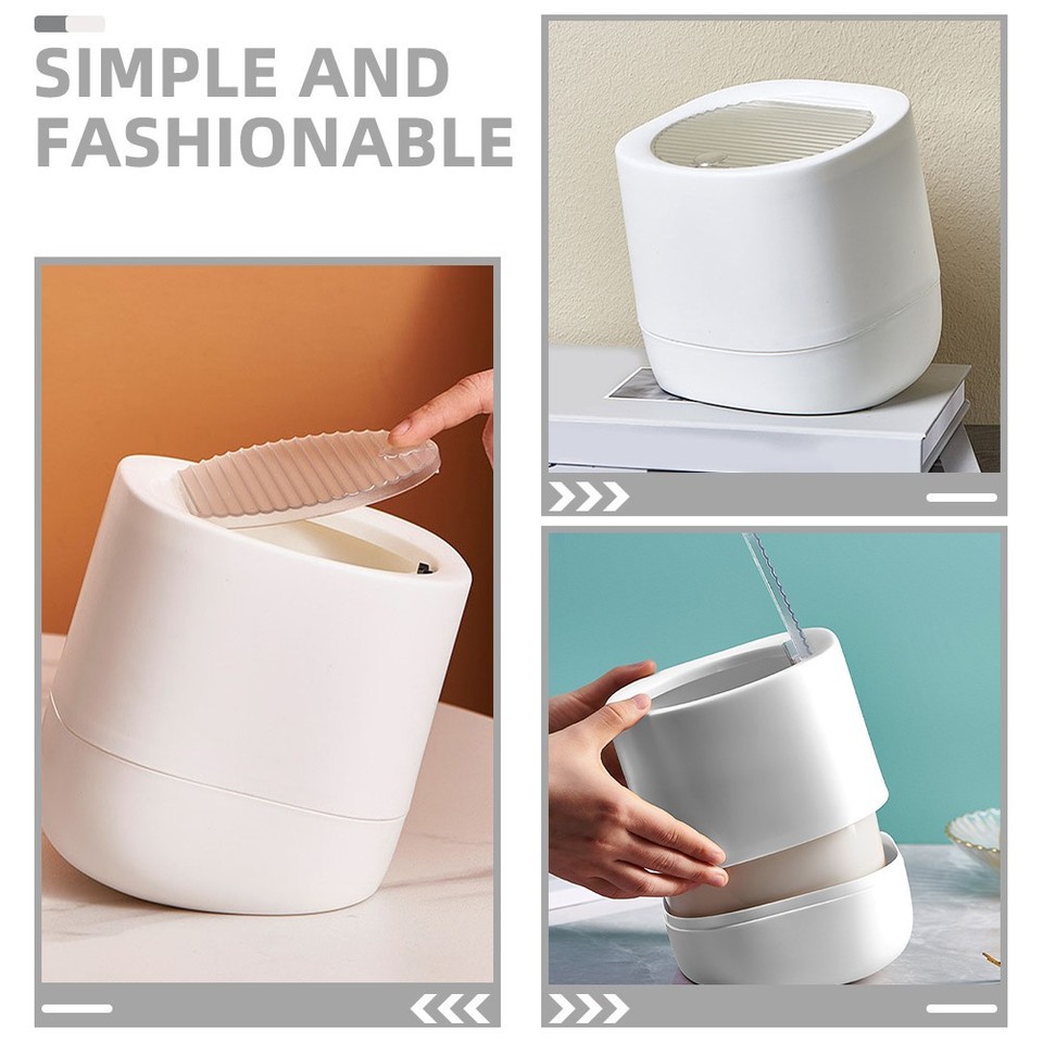 Bedroom Garbage Can with Lid Waste Basket for Bathroom Trash Cute ...