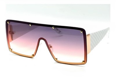 Shield Sunglasses Oversized Studded Fashion Visor Sunnies  display picture 2